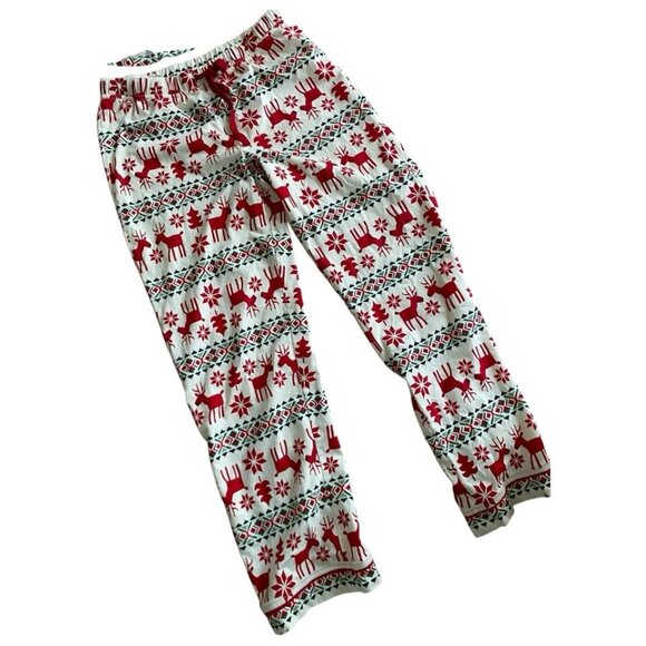 Hanna Andersson Pajama Set Small Christmas Holiday Button Shirt Pants Fair Isle - Picture 4 of 6